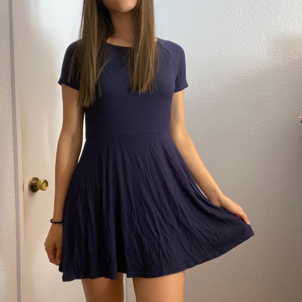 F21 | Navy Skater Dress